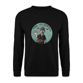Nase Ork Banana - Unisex Pullover - Schwarz - Vorne - Alina (178cm) & Michal (187cm)