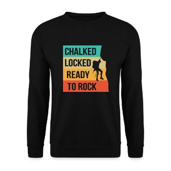 Climbing Mountaineering Climbers Mountain Mountains Hiking - Unisex Sweatshirt - black - Front - Alina (178cm) & Michal (187cm)