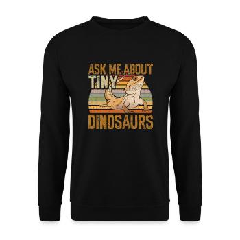 Bartagame Eidechse Reptil Herpetologe - Unisex Pullover - Schwarz - Vorne - Alina (178cm) & Michal (187cm)