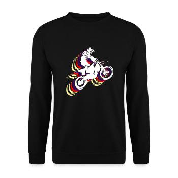 motocross dirtbike motorcycle motorsport - Unisex Sweatshirt - black - Front - Alina (178cm) & Michal (187cm)