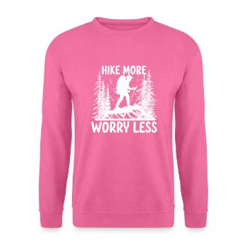 Wandern gehen Bergsteigen Wandertour cooler Spruch - Unisex Pullover - Pink - Vorne
