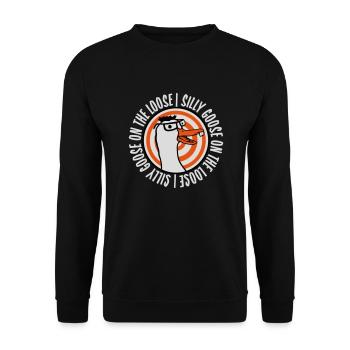 goose on the loose - Unisex Sweatshirt - black - Front - Alina (178cm) & Michal (187cm)