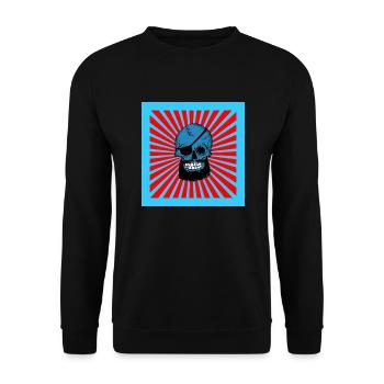Crâne Bleu de Pirate - Sweat-shirt Unisexe - noir - Devant - Alina (178cm) & Michal (187cm)
