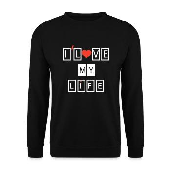 love my life - Unisex Sweatshirt - black - Front - Alina (178cm) & Michal (187cm)
