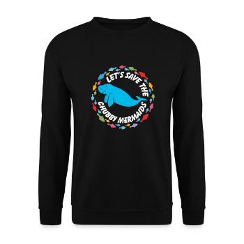 Save the manatees the dugongs - Unisex Sweatshirt - black - Front - Alina (178cm) & Michal (187cm)