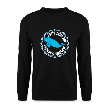Save the manatees the dugongs - Unisex Sweatshirt - black - Front - Alina (178cm) & Michal (187cm)