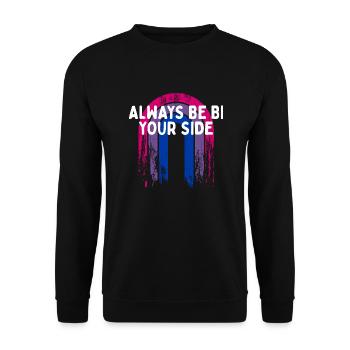 Soyez toujours bi de votre côté Couples bisexuels Bi Fierté - Sweat-shirt Unisexe - noir - Devant - Alina (178cm) & Michal (187cm)