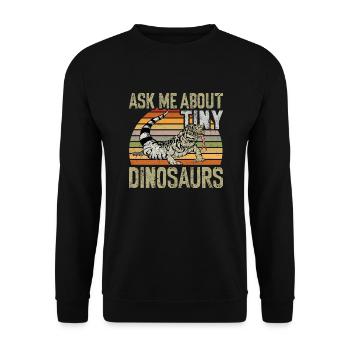 Tegu Eidechse Reptil Herpetologe - Unisex Pullover - Schwarz - Vorne - Alina (178cm) & Michal (187cm)