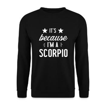 Scorpio horoscope zodiac sign astrology women men - Sweat-shirt Unisexe - noir - Devant - Alina (178cm) & Michal (187cm)