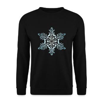 Snowflake Snow Winter Christmas colored 1 - Unisex Sweatshirt - black - Front - Alina (178cm) & Michal (187cm)