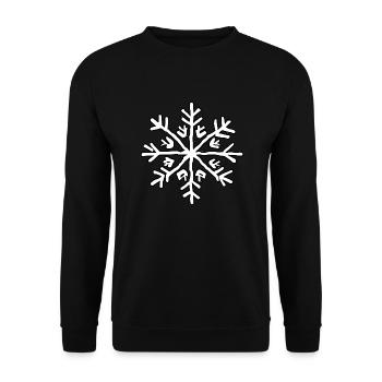 Snowflake Snow Winter Christmas Cold 01 - Unisex Sweatshirt - black - Front - Alina (178cm) & Michal (187cm)