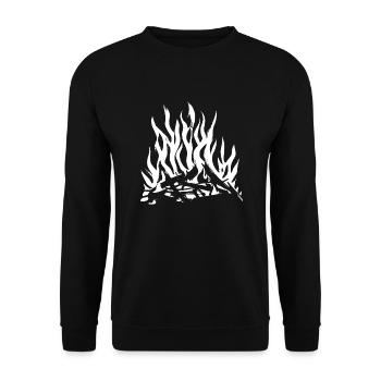 Campfire Camping Nature Forest Fire Outside 6 - Unisex Sweatshirt - black - Front - Alina (178cm) & Michal (187cm)