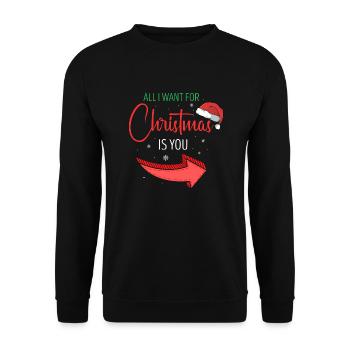 Tout ce que je veux pour Noël, c’est vous les couples de Noël - Sweat-shirt Unisexe - noir - Devant - Alina (178cm) & Michal (187cm)