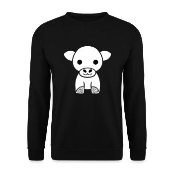 Vache Mignon Animal Ferme Animaux Drôle Vaches Nouveau 5 - Sweat-shirt Unisexe - noir - Devant - Alina (178cm) & Michal (187cm)