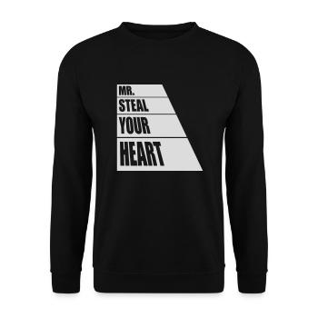 Monsieur vole votre cœur - Sweat-shirt Unisexe - noir - Devant - Alina (178cm) & Michal (187cm)
