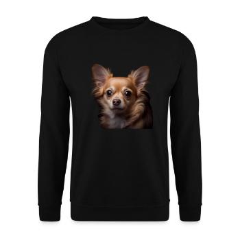 Cute Chihuahua - Gift idea for - Unisex Sweatshirt - black - Front - Alina (178cm) & Michal (187cm)