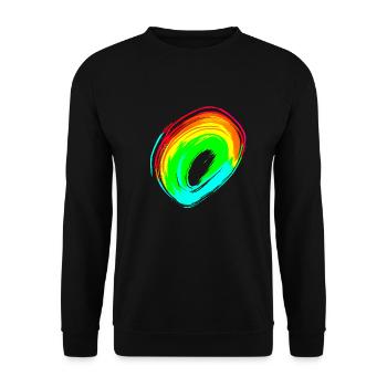 Rainbow dégradé coloré cool rétro tendance Art 3 - Sweat-shirt Unisexe - noir - Devant - Alina (178cm) & Michal (187cm)