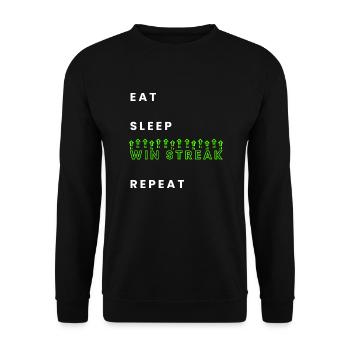 Manger le sommeil Gagner Série Répéter - Sweat-shirt Unisexe - noir - Devant - Alina (178cm) & Michal (187cm)