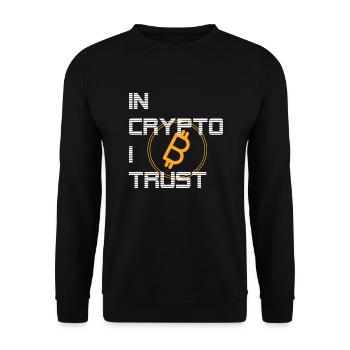 Bitcoin Trading Crypto Aktien - Unisex Pullover - Schwarz - Vorne - Alina (178cm) & Michal (187cm)