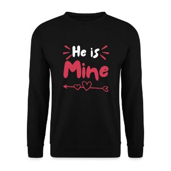 Er gehört mir - Unisex Pullover - Schwarz - Vorne - Alina (178cm) & Michal (187cm)