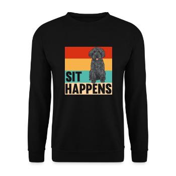 Labradoodle Dog - Unisex Sweatshirt - black - Front - Alina (178cm) & Michal (187cm)