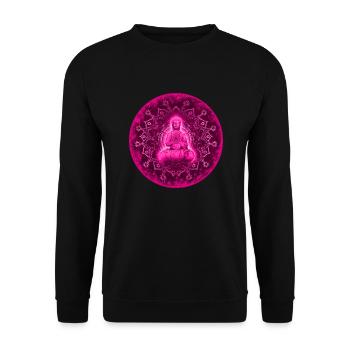 Buddha - Unisex Pullover - Schwarz - Vorne - Alina (178cm) & Michal (187cm)