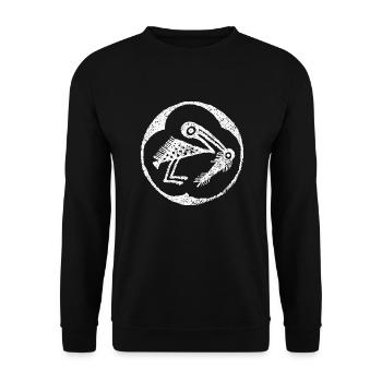 Héron cendré - Sweat-shirt Unisexe - noir - Devant - Alina (178cm) & Michal (187cm)