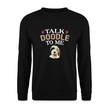 Sheepadoodle Doodle Dog - Sweat-shirt Unisexe - noir - Devant - Alina (178cm) & Michal (187cm)