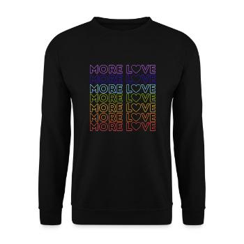 MORE LOVE - Unisex Sweatshirt - black - Front - Alina (178cm) & Michal (187cm)