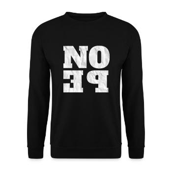 NOPE - don't be a yes-man! - Unisex Sweatshirt - black - Front - Alina (178cm) & Michal (187cm)