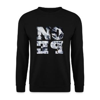NOPE - sei kein ja-Sager! - Unisex Pullover - Schwarz - Vorne - Alina (178cm) & Michal (187cm)