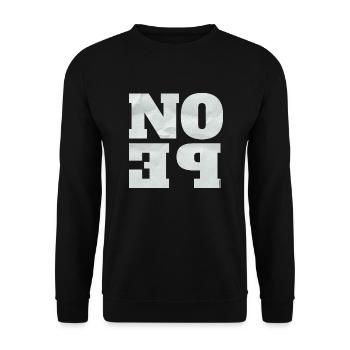 NOPE - sei kein ja-Sager! - Unisex Pullover - Schwarz - Vorne - Alina (178cm) & Michal (187cm)