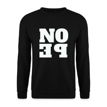 NOPE - sei kein ja-Sager! - Unisex Pullover - Schwarz - Vorne - Alina (178cm) & Michal (187cm)