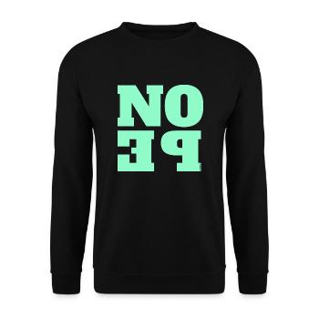 NOPE - sei kein ja-Sager! - Unisex Pullover - Schwarz - Vorne - Alina (178cm) & Michal (187cm)