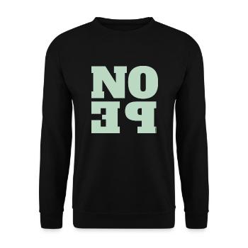NOPE - sei kein ja-Sager! - Unisex Pullover - Schwarz - Vorne - Alina (178cm) & Michal (187cm)