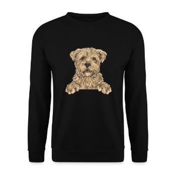 Cairn Terrier Hund - Unisex Pullover - Schwarz - Vorne - Alina (178cm) & Michal (187cm)