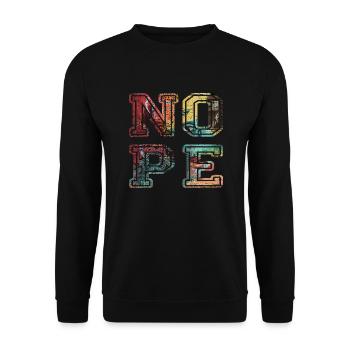 NOPE - don't be a yes-man! - Unisex Sweatshirt - black - Front - Alina (178cm) & Michal (187cm)