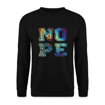 NOPE - ne soyez pas un béni-oui-oui! - Sweat-shirt Unisexe - noir - Devant - Alina (178cm) & Michal (187cm)