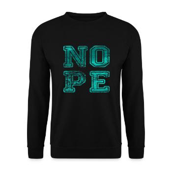 NOPE - ne soyez pas un béni-oui-oui! - Sweat-shirt Unisexe - noir - Devant - Alina (178cm) & Michal (187cm)