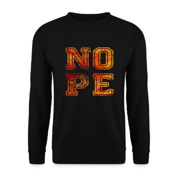 NOPE - don't be a yes-man! - Unisex Sweatshirt - black - Front - Alina (178cm) & Michal (187cm)