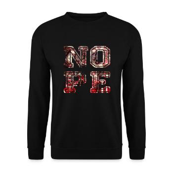 NOPE - don't be a yes-man! - Unisex Sweatshirt - black - Front - Alina (178cm) & Michal (187cm)