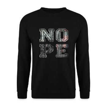 NOPE - ne soyez pas un béni-oui-oui! - Sweat-shirt Unisexe - noir - Devant - Alina (178cm) & Michal (187cm)