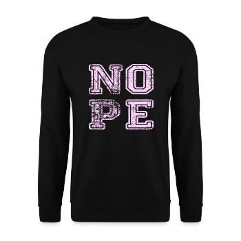 NOPE - ne soyez pas un béni-oui-oui! - Sweat-shirt Unisexe - noir - Devant - Alina (178cm) & Michal (187cm)