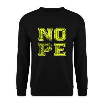 NOPE - don't be a yes-man! - Unisex Sweatshirt - black - Front - Alina (178cm) & Michal (187cm)