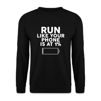 Lustiger Spruch Witzig Humor Geschenkidee - Unisex Pullover - Schwarz - Vorne - Alina (178cm) & Michal (187cm)