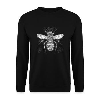 Bienen sammeln Nektar für Ihre Bienenkolonie - Unisex Pullover - Schwarz - Vorne - Alina (178cm) & Michal (187cm)