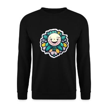 Der Mond ist heller in der Nacht - Unisex Pullover - Schwarz - Vorne - Alina (178cm) & Michal (187cm)