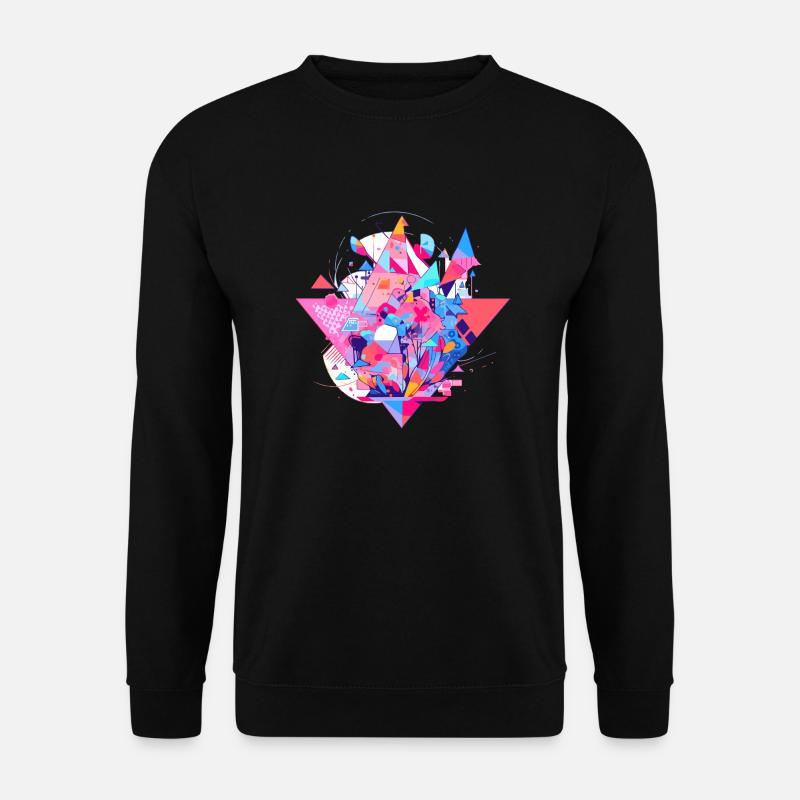 Abstrakte Geometrie - Unisex Pullover - Schwarz