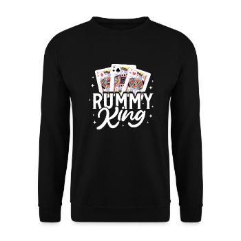 Rummy king - Unisex Sweatshirt - black - Front - Alina (178cm) & Michal (187cm)