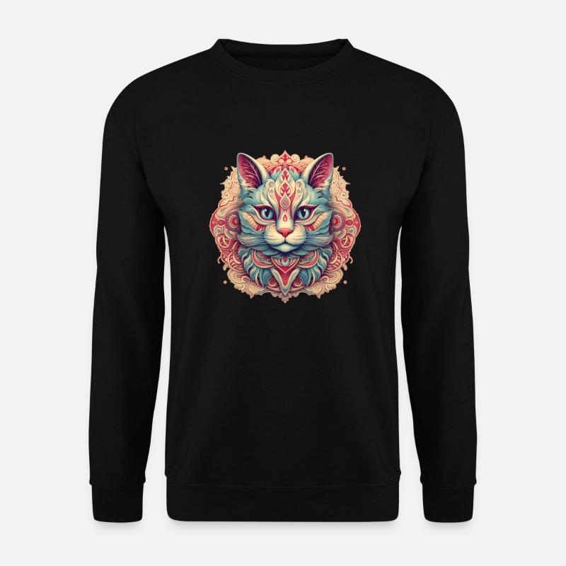 Mandala cat - Unisex Sweatshirt - black
